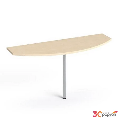 Tárgyalótoldat íves szürke fémlábba 45x140cm MAYAH Freedom SV-49 juhar