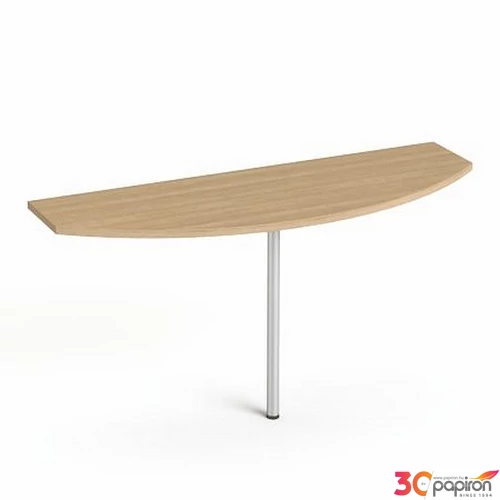 Tárgyalótoldat íves szürke fémlábba 45x140cm MAYAH Freedom SV-49 kőris
