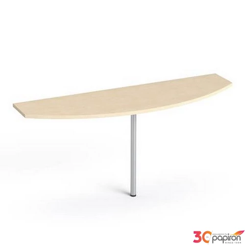 Tárgyalótoldat íves szürke fémlábba 50x160cm MAYAH Freedom SV-50 juhar