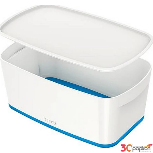 TároLó doboz fedővel kicsi LEITZ MyBox fehér-kék E52291035