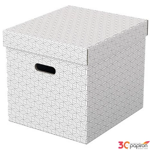 Tárolódoboz Esselte kocka alakú, Home, fehér Csomagolás, tárolás Dizájn tárolódobozok