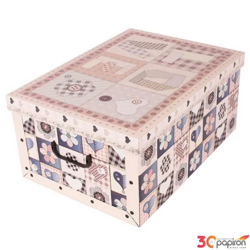 Tárolódoboz maxi 51x37x24 maxi miss space love pink szív 7079