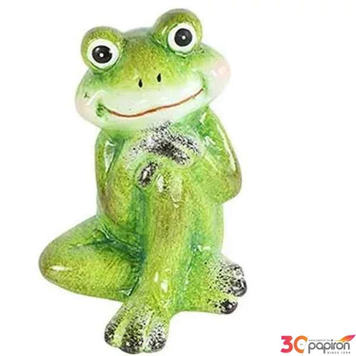 Dekor béka kerámia Frog sitting Jesse S green SDDST53