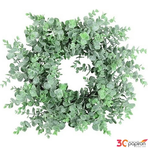 Koszorú tavaszi dekor Wreath eucalypthus L frost SDDST53