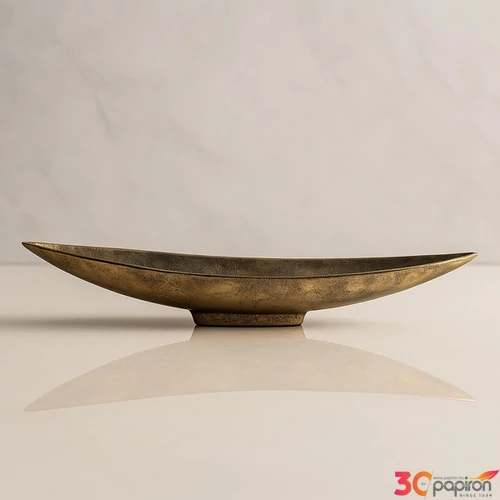 Tavaszi dekor tál antik sárgaréz14x82x7,5cm SDDST5