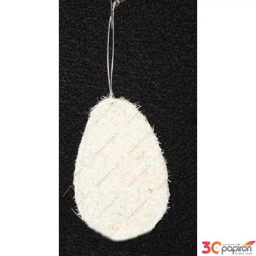 Tavaszi rost Dekor tojás fehér 10cm