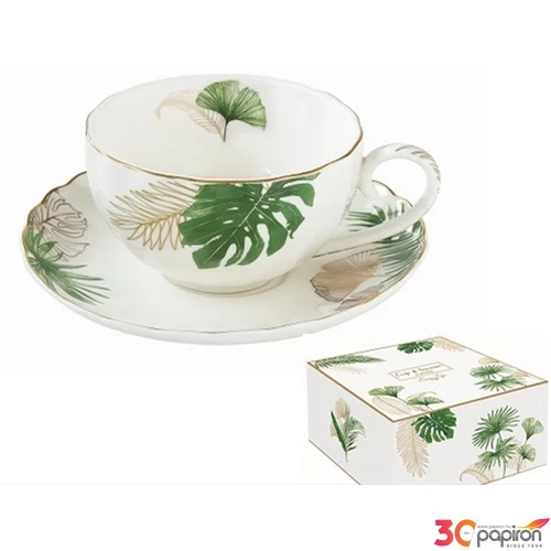 Csésze+alj teás Porcelán 2dl Exotique dobozban