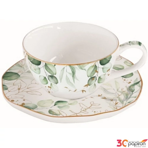 Csésze+alj teás Porcelán 2,5dl Botanique dobozban