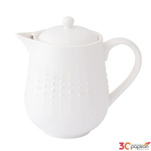 Teáskanna Porcelán 800ml Drops White