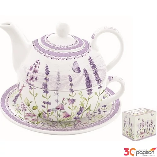 Teáskészlet Porcelán 3,5dl Lavender Field egyszemélyes