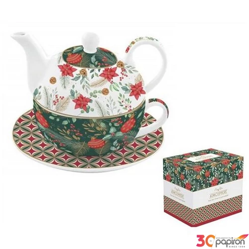 Teáskészlet Porcelán 3,5dl Atmosphere, Christmas Joy