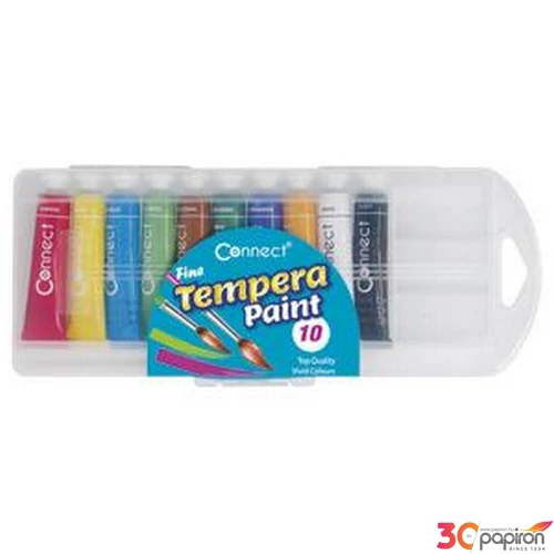 Tempera 10-es Connect 10x12ml, PVC dobozban GT: 000016651 iskolaszezonos termék MINŐSÉGI