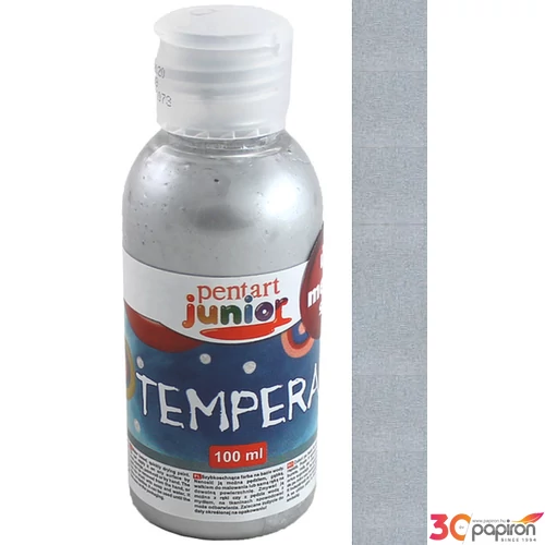 Tempera 100ml Pentart junior ezüst