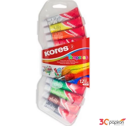 Tempera készlet 12 Kores 12színx12ml Iskolaszerek Kores 72412