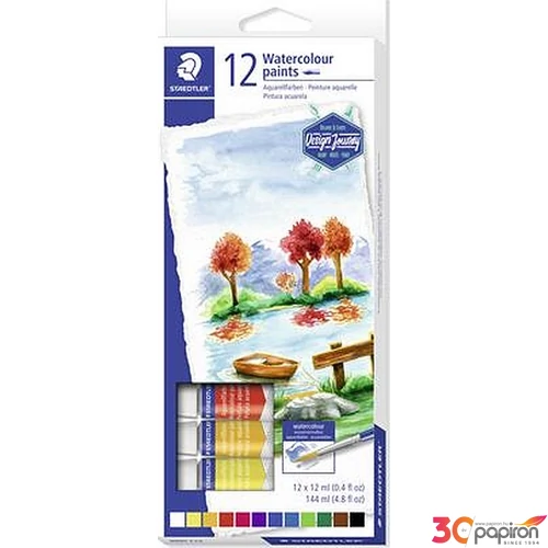 Tempera készlet 12 STEADTLER Design Journey Akvarell 12színx12ml Iskolaszerek Staedler 8880 C12