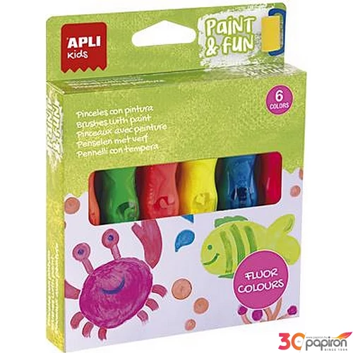 Tempera készlet Apli ecsetvégű tubusban, Paint