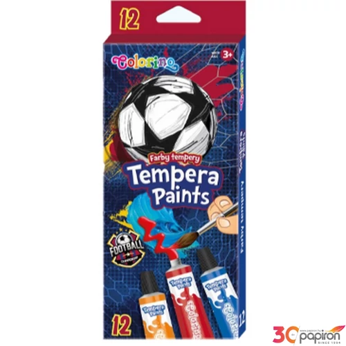 Tempera készlet focis Futball tubusos 12x12ml Colorino