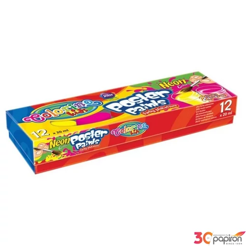 Temperakészlet Colorino tégelyes 12x20ml (2db NEON colour)