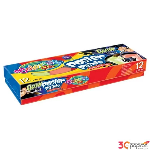 Temperakészlet Colorino tégelyes 12x20ml (2db FLUORESZKÁLÓ colour)