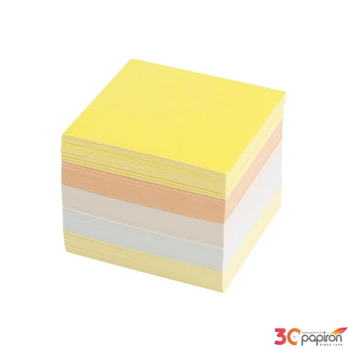 Tépőtömb 8,5x8,5x6,5cm Kockatömb színes, ragasztás nélküli Bluering