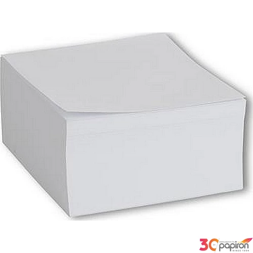 Tépőtömb 9x9x5cm fehér ragasztott, 300lapos 