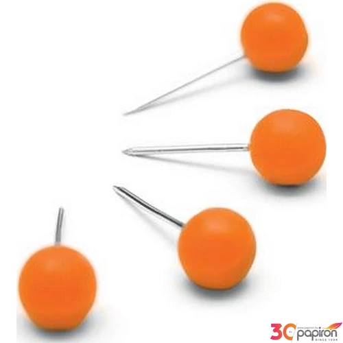 Térképtű Nobo 100db-os 13mm-es tű, gömb fejű narancs Prezentáció NOBO 1905329