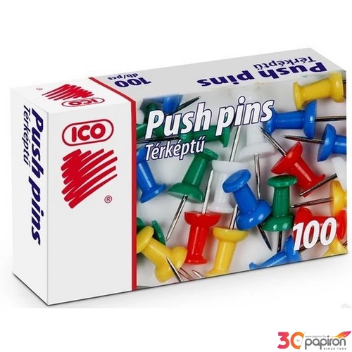 Térképtű színesICO 100db/doboz irodaszer