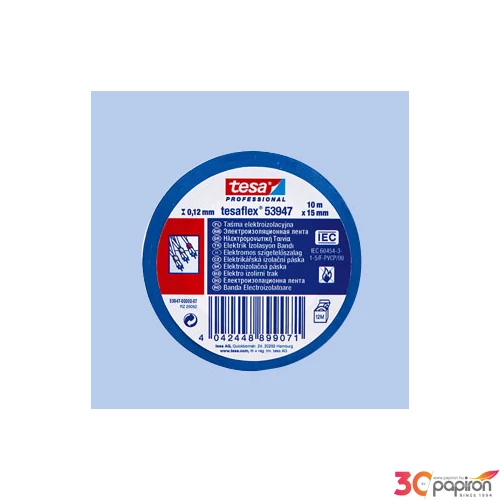 Szigetelőszalag 15mmx10m TESA kék TESAflex 53947-02 TESA