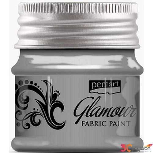 Textilfesték glamour 50ml Pentart 50ml ezüst