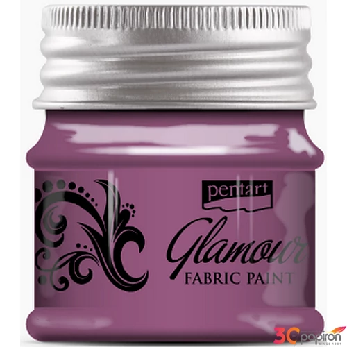Textilfesték glamour 50ml Pentart 50ml rózsaezüst