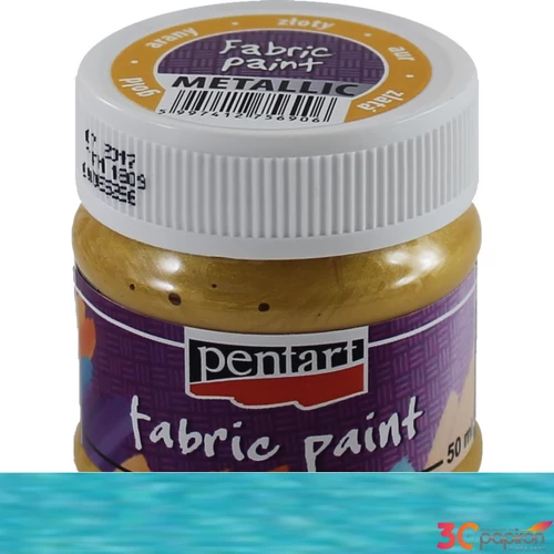 Textilfesték metál 50ml Pentart világos kék
