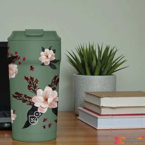 Thermo bögre 470ml Ars Una Flowery green 56655353 6órán át melegen tart