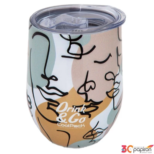 Thermo pohár Art Deco 350ml , rozsdamentes acél,duplafalú