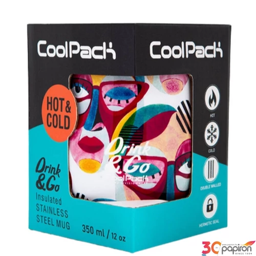 Thermo pohár Cinco arcok) 350ml ,