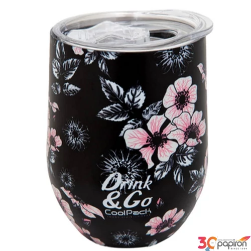Thermo pohár Helen pink-fekete) 350ml ,