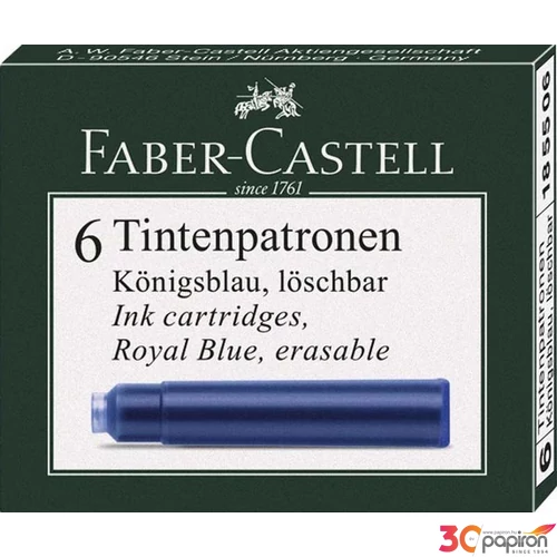 Faber-Castell tintapatron 6db Standard kék Ink cartridge 185506