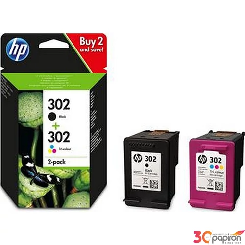 Tintapatron HP 302 multipack DeskJet 2130 nyomtatóhoz fekete+színes, 190+165 oldal
