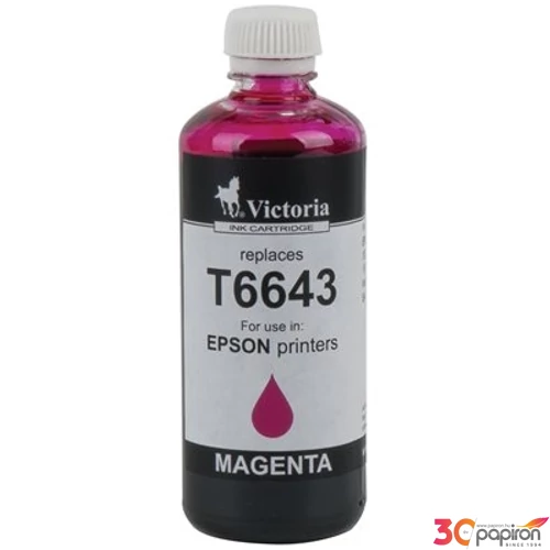 Tintapatron Victoria T6643 vörös, 100ml L100, 200mfp géphez