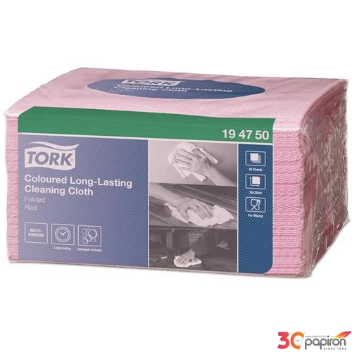Tisztítókendő 1 rétegű W8 rendszer TORK vörös