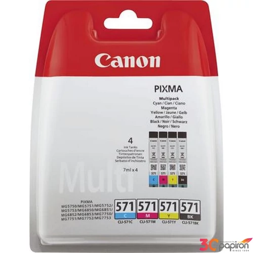 Tintapatron Canon CLI-571 MULT 4 szín b+c+m+y MG 5700,6800,7700 nyomtatókhoz