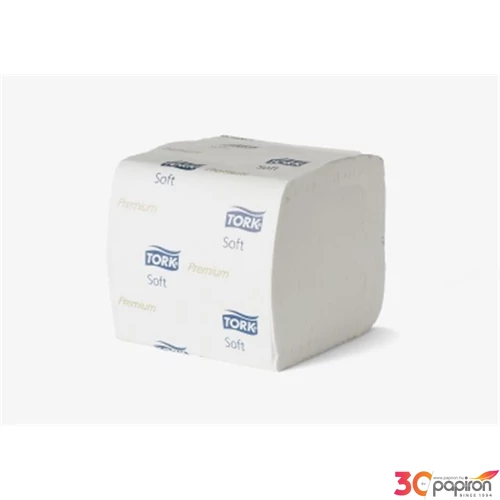 Toalettpapír 2rétegű Tork Soft hajtogatott soft fehér 252lap 2rétegű T3 rendszerhez 30cso/kar 114273