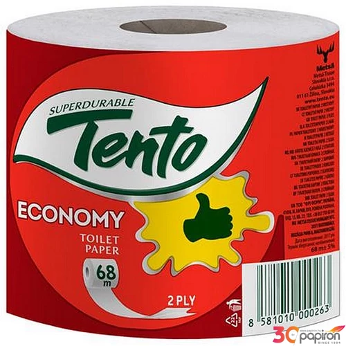 Toalettpapír 2 2 rétegű kistekercses 36 tekercs TENTO Family Economy natúr