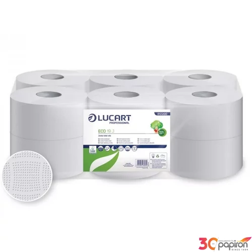 Toalettpapír 2 rétegű 12 tekercs/karton 19 J EcoLucart_812200 fehér