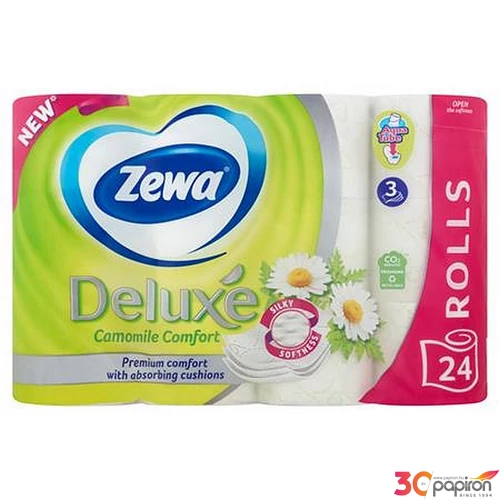 Toalettpapír 3 2 rétegű kistekercses 24 tekercs ZEWA Deluxe kamilla