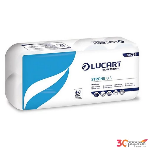 Toalettpapír 3 2 rétegű kistekercses 8 tekercses LUCART Strong 45872 fehér