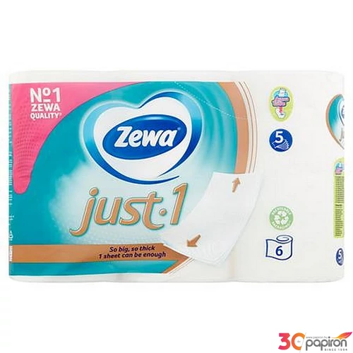 Toalettpapír 5 2 rétegű kistekercses 6 tekercs ZEWA Just1