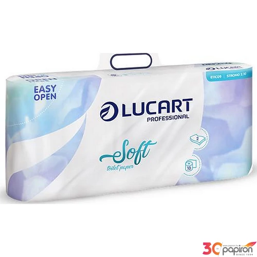 Toalettpapír Lucart 2 rétegű, kistekercses, 10 tekercs, fehé