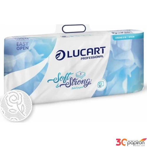 Toalettpapír Lucart 3 rétegű, kistekercses, 10 tekercs, fehé