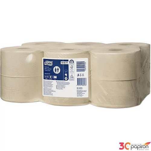 Toalettpapír T2 rendszer 2 2 rétegű 19cm Advanced TORK Mini Jumbo natúr