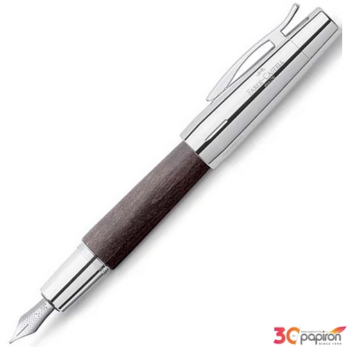 Faber-Castell töltőtoll E-motion -B- króm/fa fekete 148223